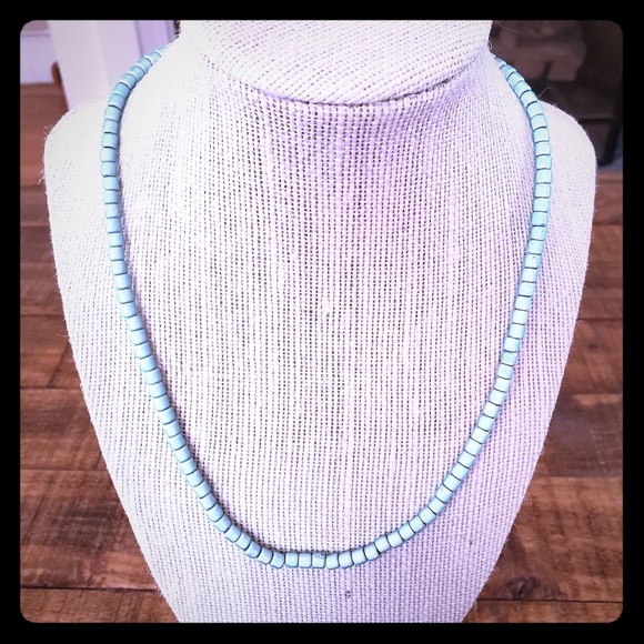 Jewelry - 🇺🇸Powder Blue Beaded Necklace